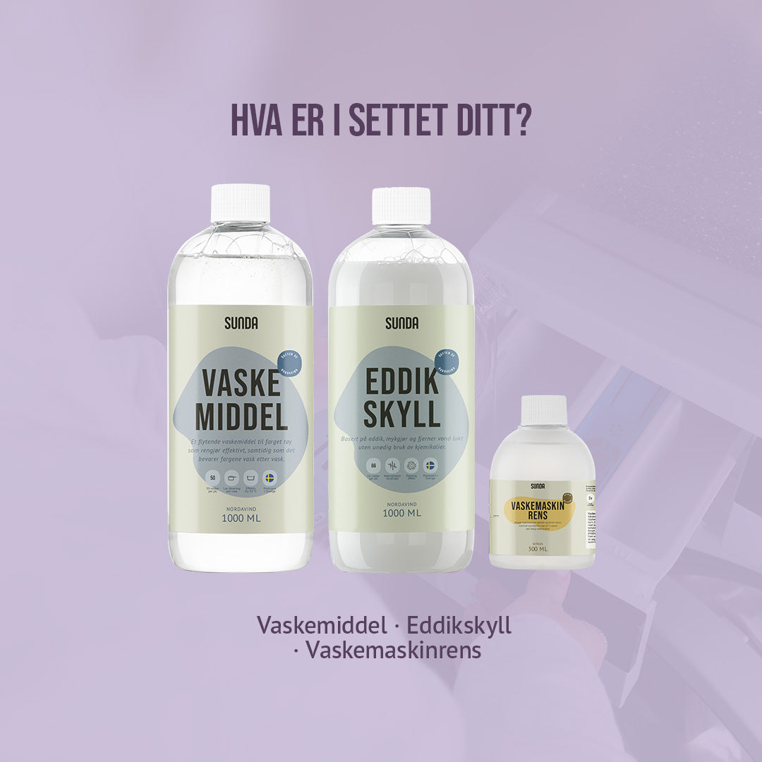 Startsett for klesvask