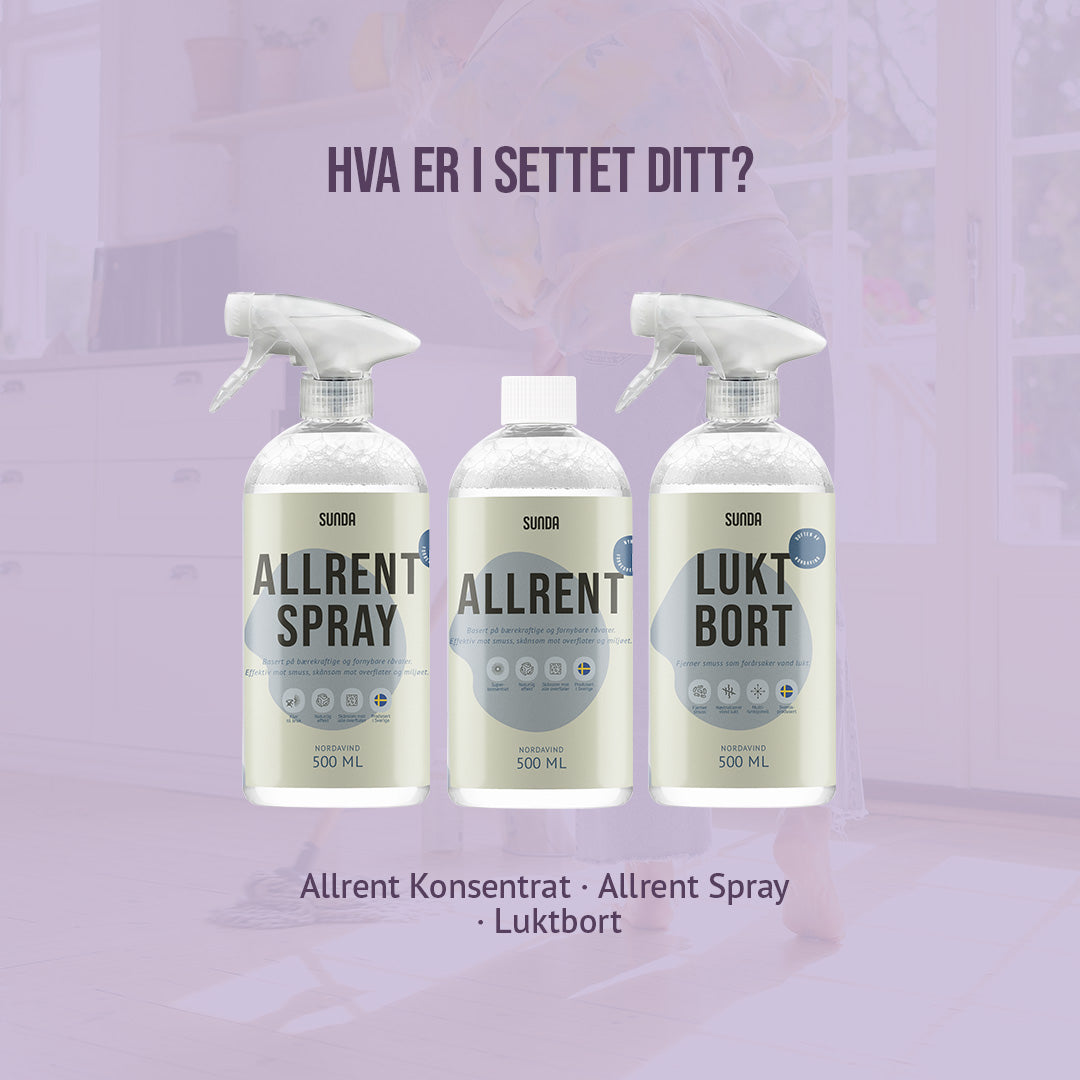 Startsett for rengjøring